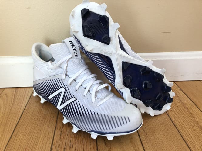 Like new New Balance Freeze II Lacrosse Cleats White/Blue
