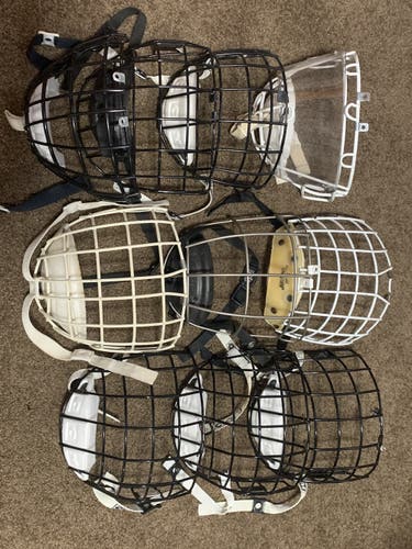 Vintage hockey cages Cooper And CCM 2 CCM JAW GUARDS