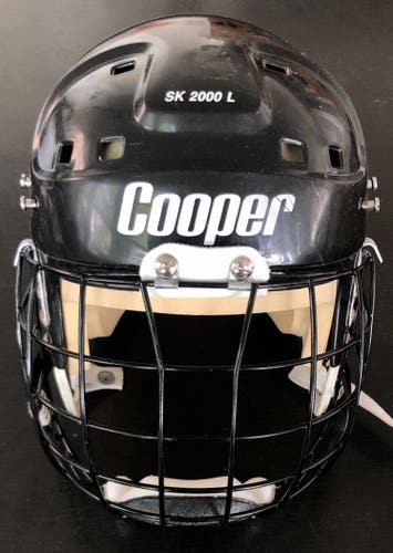 Helmet Used Large Cooper SK2000L and HM50M cage