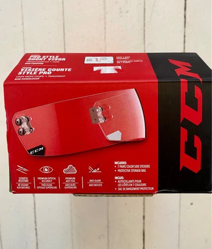 2 CCM Pro Straight Short Visor Clear (VRPROSH) 2.75”