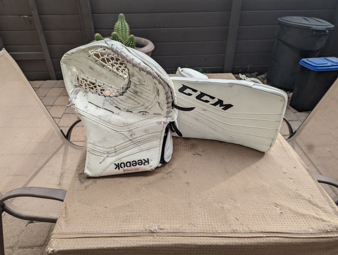 CCM Premiere pro blocker and Reebok X28 580 Glove