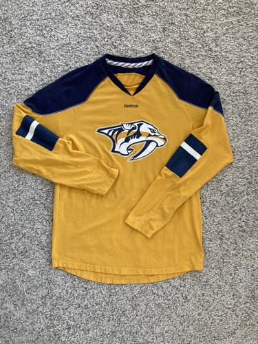 Nashville Predators Men's Long Sleeve T-Shirt Medium Reebok