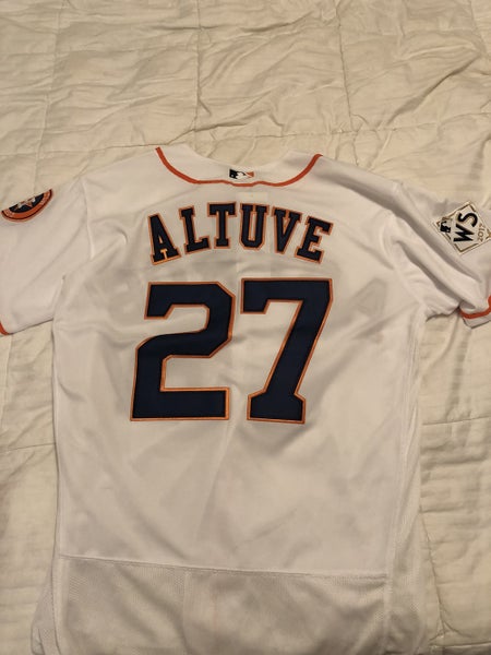 Men's Houston Astros Jose Altuve Majestic White 2017 World Series