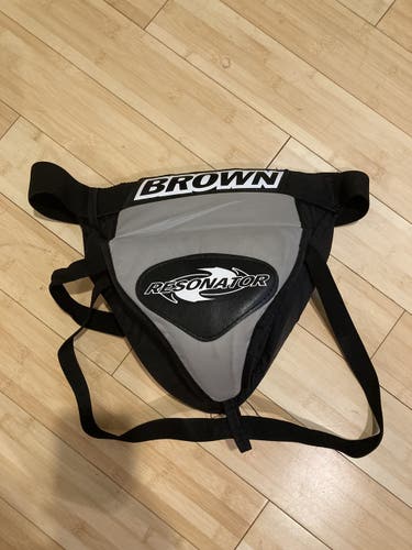 Brown Hockey Goalie Jock Senior