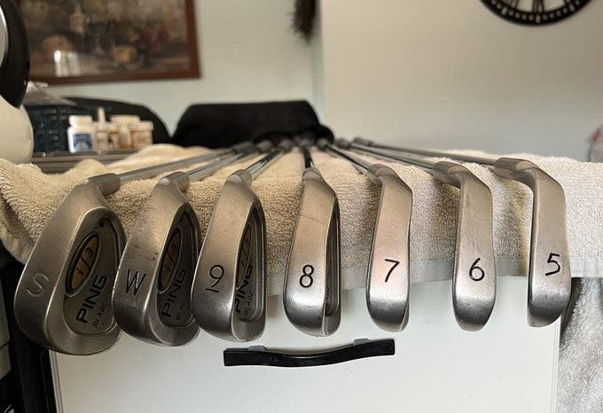 Iron Set Used Men's Ping Right Handed i3 Blade Black Dot,Regular Flex Steel Shaft