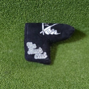 TBC The Buck Club 2021 Collective Suede Mid Mallet Putter Headcover Black, Great!