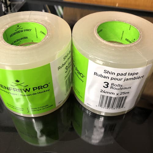 6 rolls of clear shin pad tape