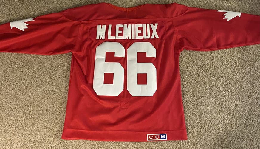 Mario Lemieux Canada Cup Jersey Size 48