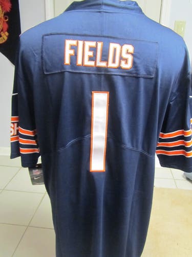 JUSTIN FIELDS CHICAGO BEARS #1 Adult Men's FOOTBALL JERSEY New! XL