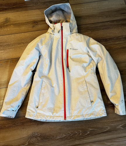 Light Gray Used Womens Medium Columbia Jacket With Removable Liner