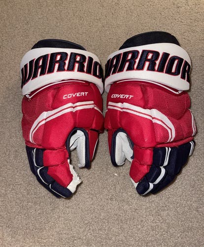 Washington Capitals Used Warrior Covert 13" Pro Stock Gloves
