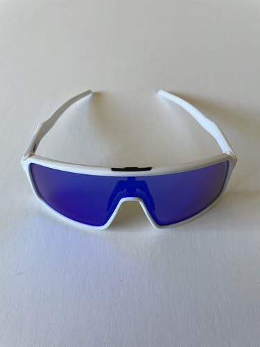 NEW Oakley Sutro Sunglasses - White Frame w/ Blue Multilayer Lens