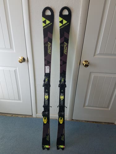 Skis Used Fischer Racing RC4 World Cup SL With Bindings Max Din 13