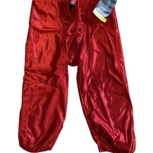 NWT Wilson F5725 Poly Stretch Lustre Lace Up Football Pants Scarlet Youth XL