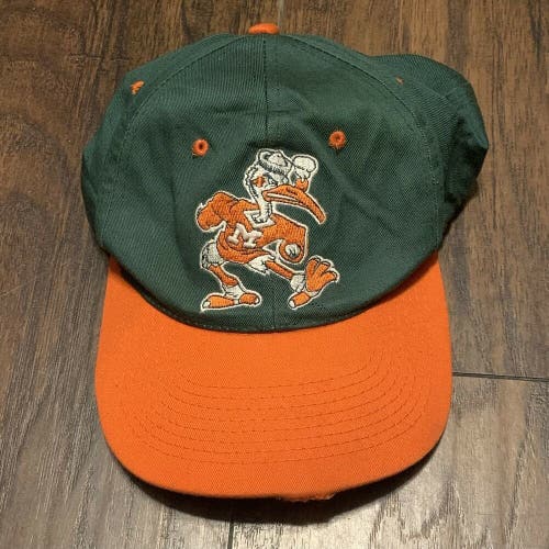 Vintage University of Miami Hurricanes NCAA Annco Pro Model Snapback Team Hat