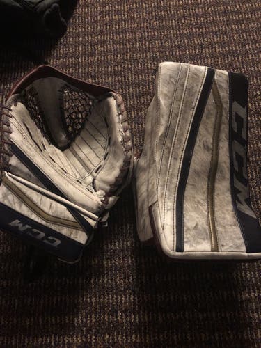 CCM Eflex 2 goalie glove and blocker