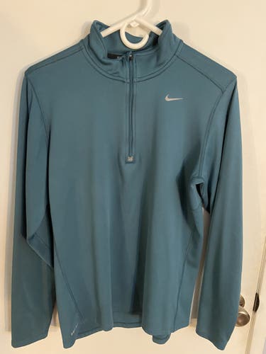 Nike Running Men’s Medium 1/4 Zip Jacket - Blue-Green