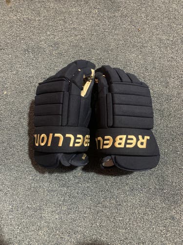 New Blue Rebellion Pro Stock Hockey Gloves Pittsburgh Penguins Macintyre 15”