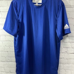 Adidas Climalite Short Sleeve Shirt Size Large Blue Polyester Comfortable  New