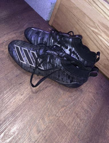 Black Unisex Size 8.0 (Women's 9.0) Adidas Cleats