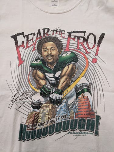 Philadelphia Eagles Hugh Doubles Men's Large T-shirt Fear the Fro!
