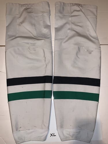 Dallas Stars White Socks Senior Used XL CCM Pro Stock