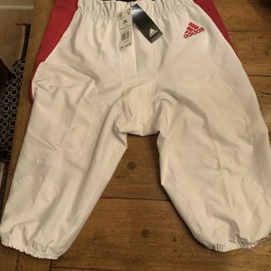 New Adidas Woven A1 Men’s Football Pants White/Red Large/2XL