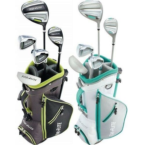 Top Flite Golf Junior Kids Youth Golf Set Ages 5-8 Height 46"-52" Teal Gray Volt
