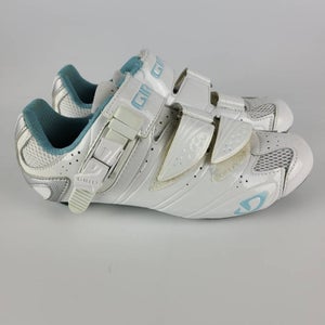 Giro Womens Factress Cycling Shoes White EC90 Low Top Mesh Hook Loop 6M EUR 37
