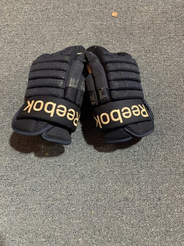 Game Used Blue Reebok STY 2 Pro Stock Gloves Pittsburgh Penguins Team Stock 15”