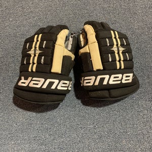Used Black Bauer BHPRO Pro Stock Gloves Pittsburgh Penguins Byslma 15”