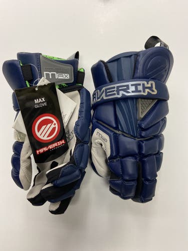 Blue New Player's Maverik Max Lacrosse Gloves 12"