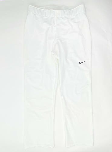 Nike Platinum Training Baseball Pant Men's XL White 399213 Open-Leg Rear Pockets