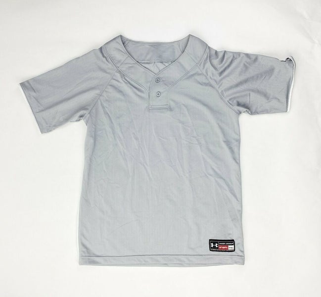 under armour 2 button baseball jersey