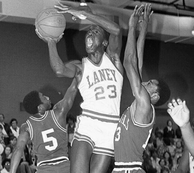 Basketball Jerseys Michael Jordan #23 Laney High School Jersey White