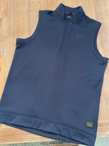 Navy Used Medium Nike Golf Quarter Zip Vest