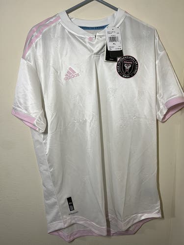 adidas Inter Miami CF 20/21 Authentic Home Soccer Jersey Mens XL EH8630 White / Pink.