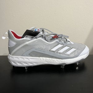 Adidas Icon VI 6 Stars Boost Metal Baseball Cleats Men's Size 10 Grey / White EH2382.