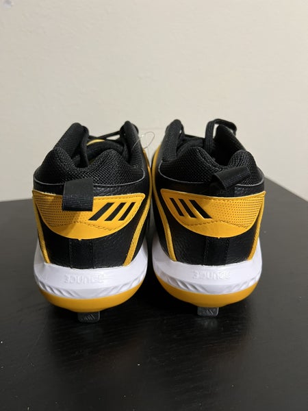 adidas, Shoes, Adidas Icon 6 Bounce Mens Metal Baseball Cleats Fv9346  Yellow Black Size 75 New