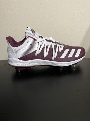 Adidas Afterburner 6 Metal Baseball Cleats Mens Size 9.5 Maroon / White G27663.
