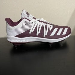 Adidas Afterburner 6 Metal Baseball Cleats Mens Size 9.5 Maroon / White G27663.
