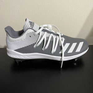 Adidas Afterburner 6 Metal Baseball Cleats Adult Size 9 G27659 Grey / White.