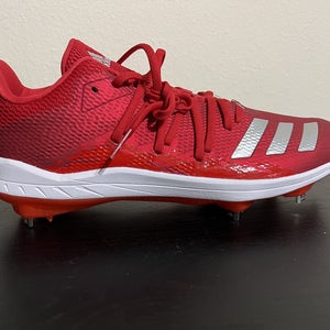 ADIDAS AFTERBURNER 6 SPEED METAL BASEBALL CLEATS MEN'S SIZE 12 DB3435 RED / WHITE
