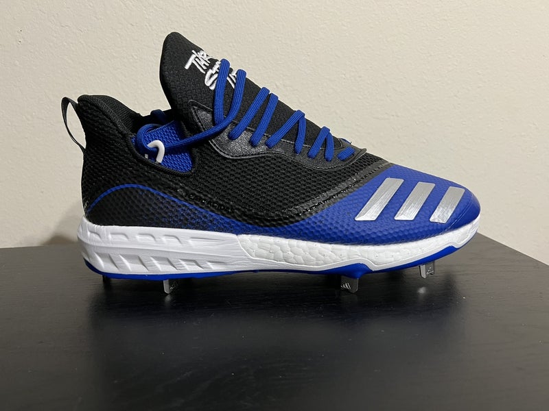Adidas Icon V Metal Baseball Cleats Men's Size 11 Black / Blue / White