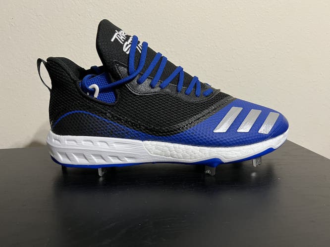 Adidas Icon V Metal Baseball Cleats Men's Size 10.5 Blue / Black / White