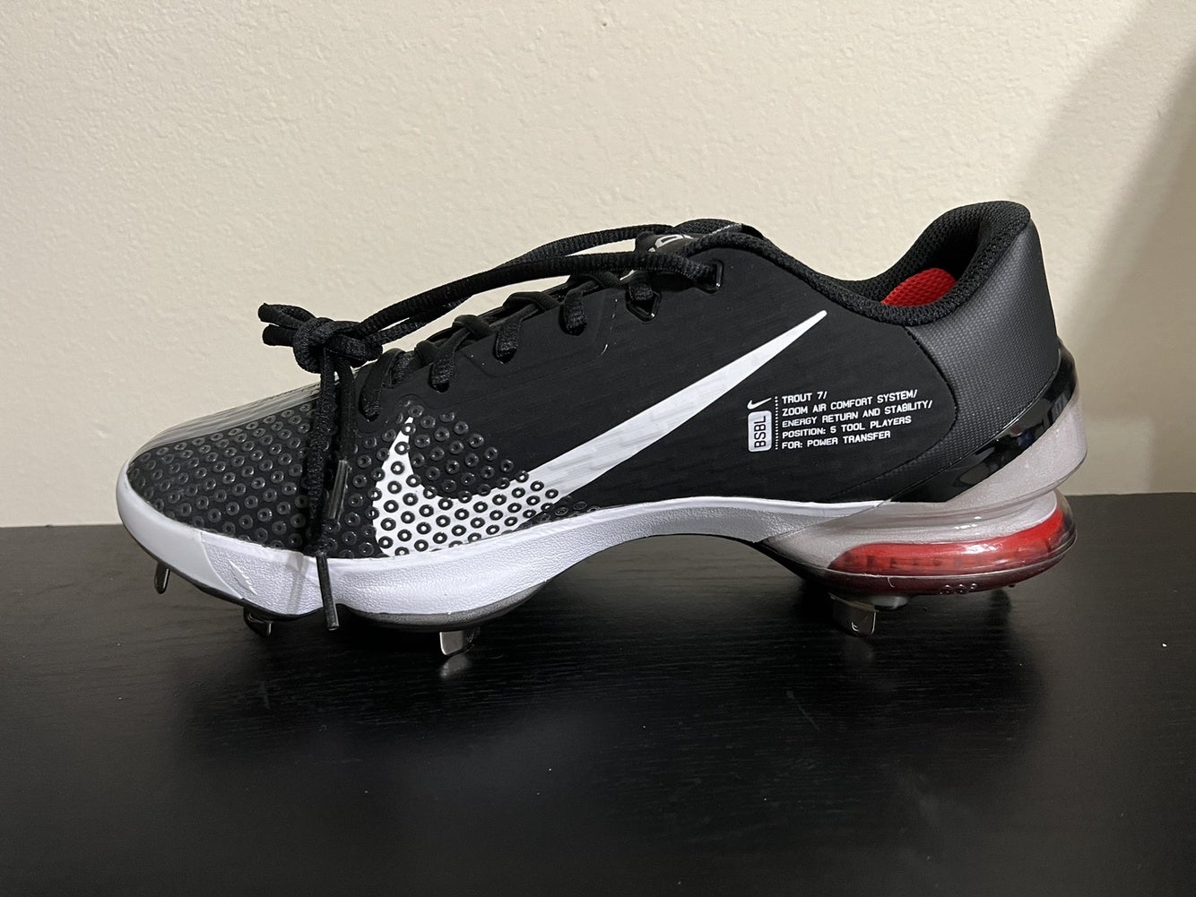 Nike Force Zoom Mike Trout 7 Mens Baseball Metal Cleats Black CQ7224-009 Siz 9.5 Nike Force Zoom Mike Trout 7 Baseball Cleats Size 9.5 CQ7224  main image 2