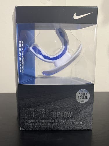 Nike HyperFlow Flavored Lip Protector Mouthguard Unisex Adult Blue Raspberry Blue / White
