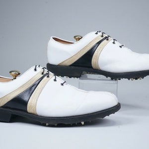 FOOTJOY ICON GOLF SHOES CLEATS, WHITE/BLACK, US MENS 14 ~ 52122