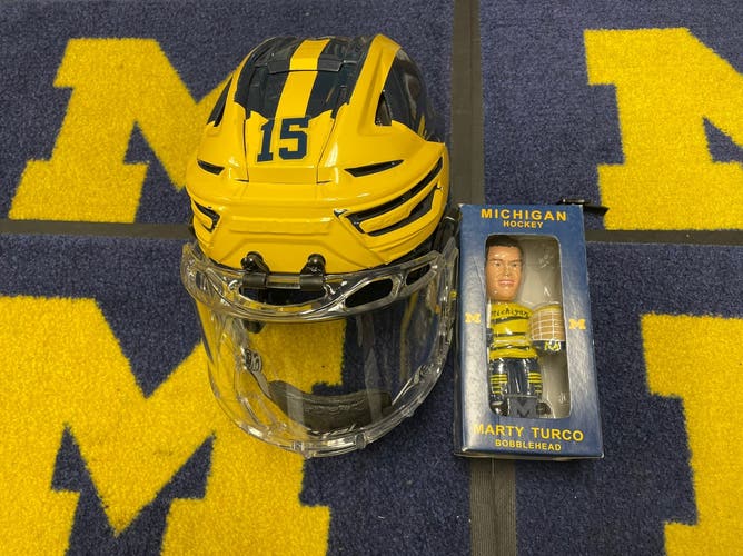 University of Michigan game Helmet #15 w Turco Bobblehead