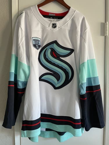 Seattle Kraken Authentic Adidas Away Jersey Adult Size 60 with Inaugural Patch